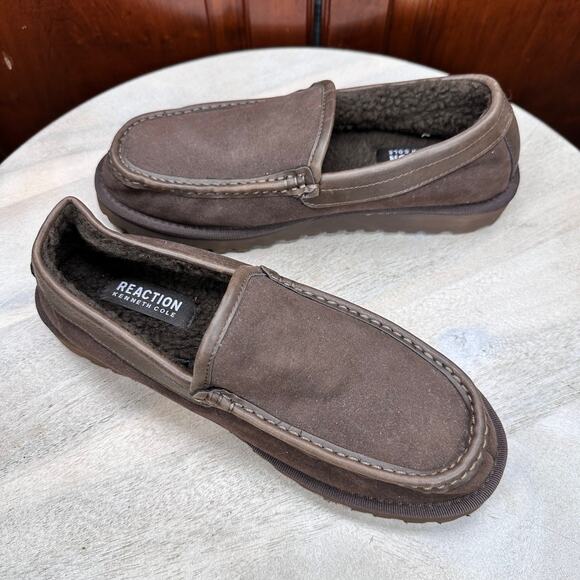 Kenneth Cole Reaction Mens Jaxon Slippers Size 7.5 Brown Memory Foam Shoes - Picture 5 of 16
